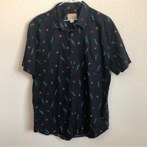 Roebuck & Co Elf Shoes Print Button Down Shirt NWT